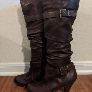 Jessica Simpson Brown Leather Boots size 9.5
